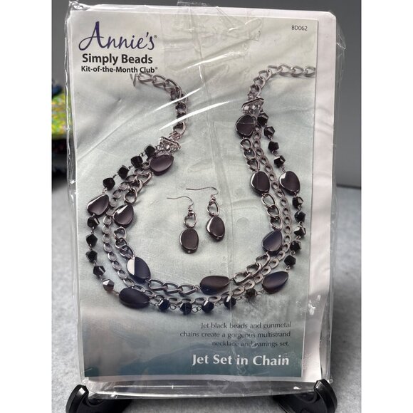 Annies Simply Beads Jet Set In Chain Jewelry Kit - Necklace & Earrings Set Mater - Picture 1 of 8